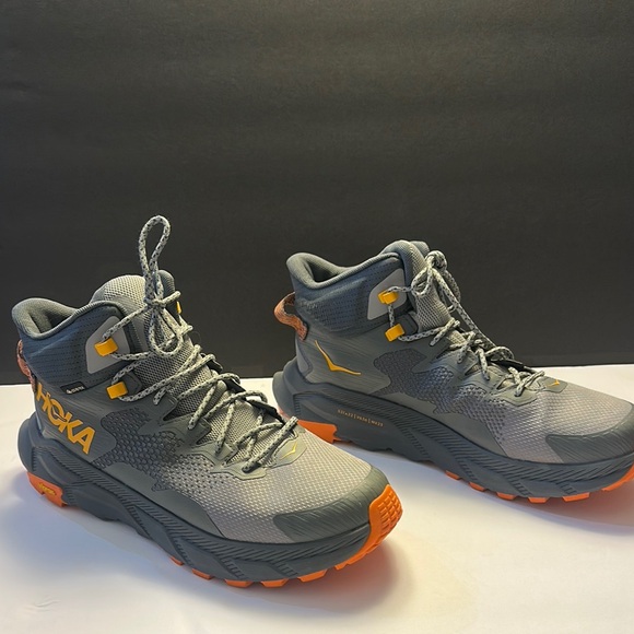 Hoka Other - Hoka Gray and Orange Athletic Shoes High Tops